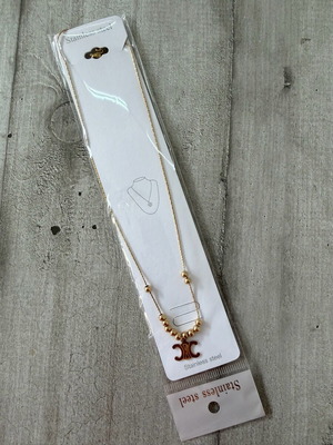 Κολιέ καινούργιο από ανοξείδωτο ατσάλι χρυσαφί