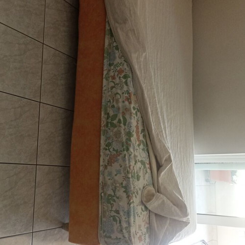 Single bed used with mattress