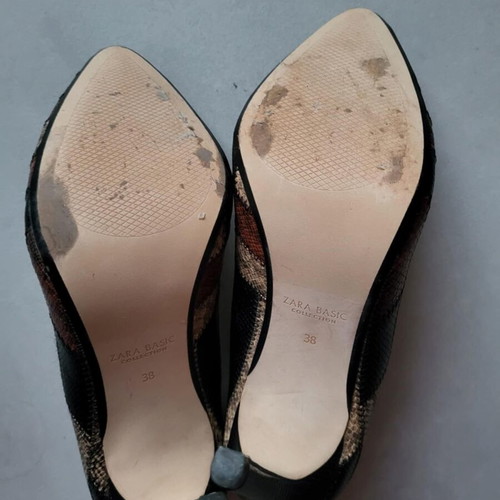 Zara multicolor snake skin pattern pumps size 38 like new