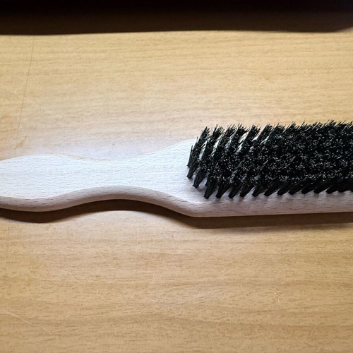 Wooden brush medium hardness new for hair and shoes