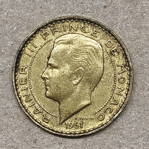 10 Franc Monaco used 1951 in good condition