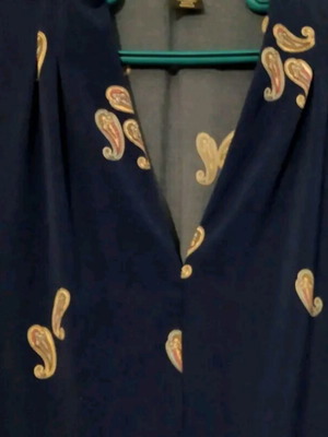 Blue blouse with beautiful pattern, XL