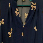 Blue blouse with beautiful pattern, XL
