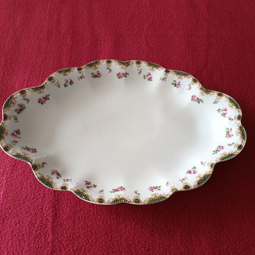 Limoges large serving plate like new, French porcelain early 20th century