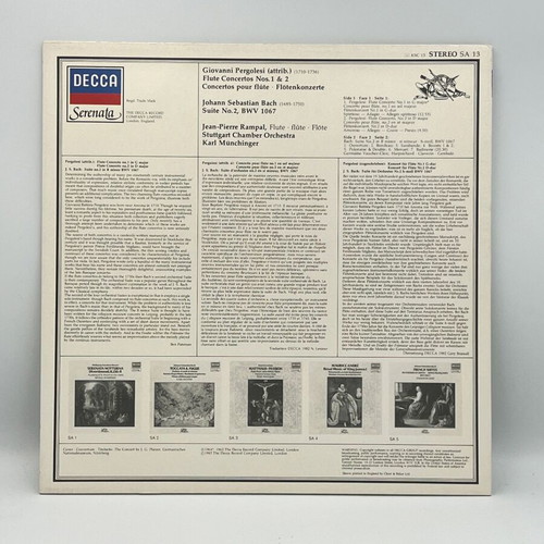 Flute Concertos No 1 & 2 and Suite Nr. 2 vinyl used