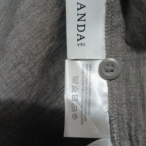 Canda linen shirt like new, beige and brown, size XL