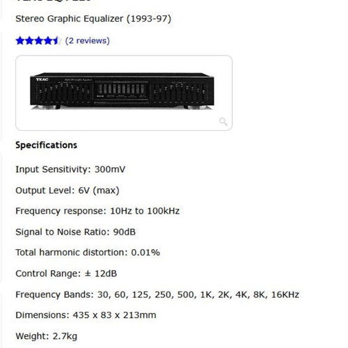 TEAC EQA-220 graphic equalizer and spectrum analyser