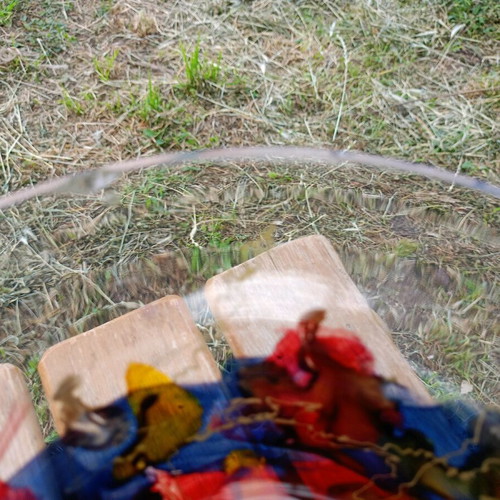 Vintage glass bowl used with design