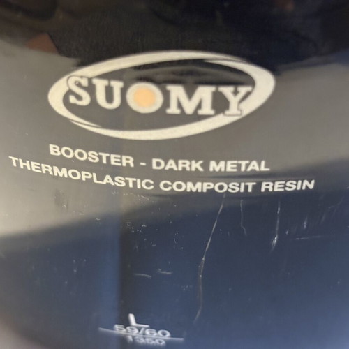 Suomy full face motorcycle helmet used, size Large, black