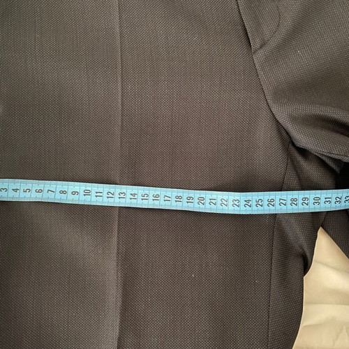 Men's suit wool summer dark blue size 46 with two blue ties like new
