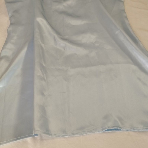 Luxury Baby Blue Satin Top XL XXL like new, adjustable straps