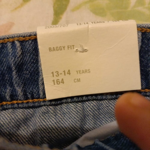 Zara Kids Baggy Jeans Unisex 13-14 Years 164 cm New Blue