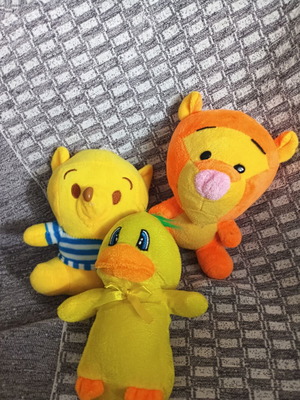 Plush animals used, set of 3