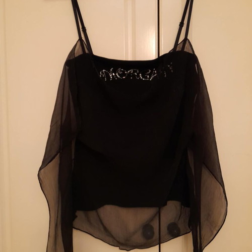 Morgan blouse with transparency, like new, size S, black