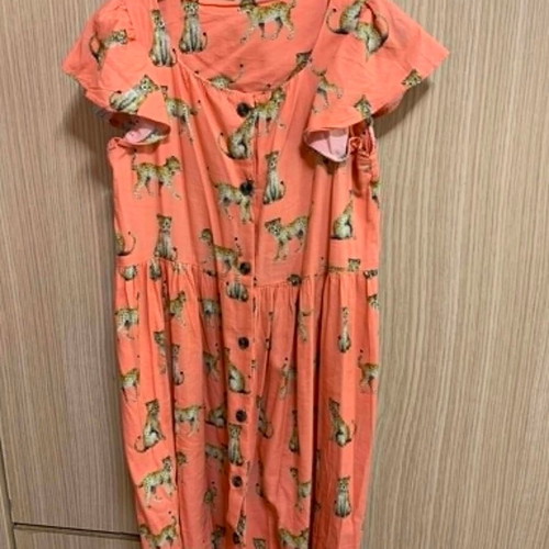 H&M Girls' Summer Dress with Leopard Print Size 134 Used