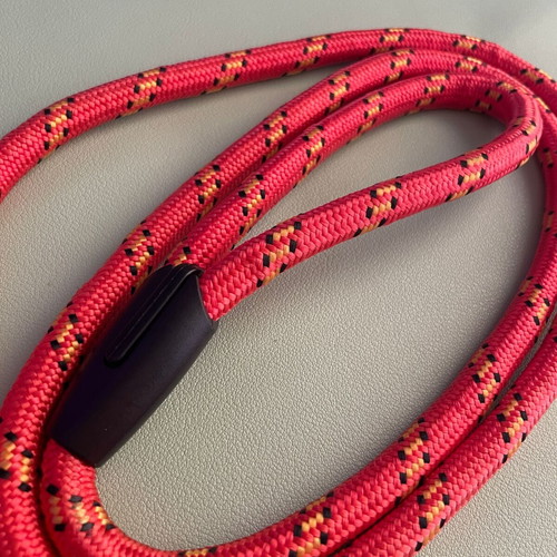 Dog leash from rope, red, 120 cm, new