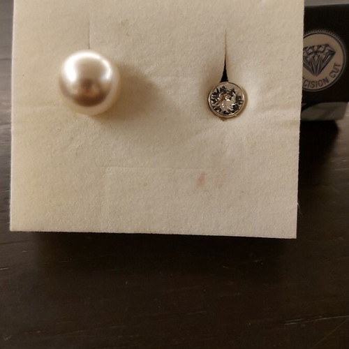 Oliver Weber earrings with pearls and Swarovski stones new