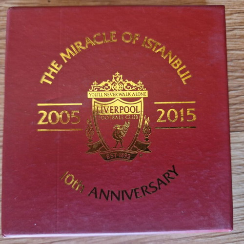 Liverpool The Miracle of Istanbul 2005-2015 commemorative keyring+pin in elegant box new