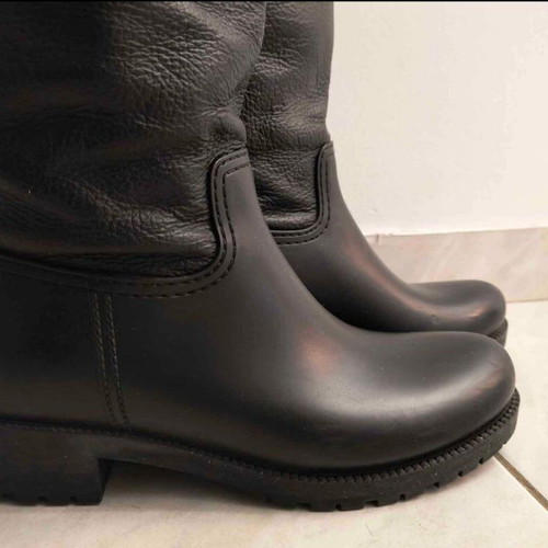 Feng Shoe boots used, size 40, black, leather and galoshes