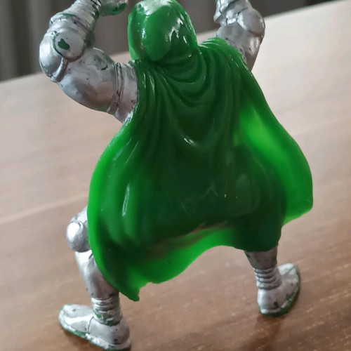 Dr Doom Marvel figure used, 10cm with Marvel stamp