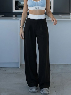 Ψηλόμεσο μαύρο παντελόνι Elena Pokalitsina μέγεθος M σαν καινούργιο