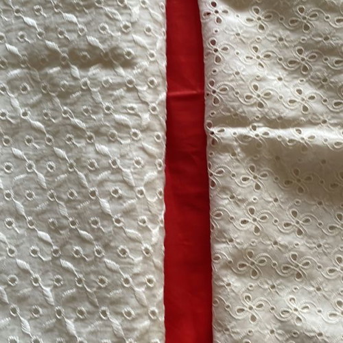 White lace fabric new, 2 pieces 60x90cm