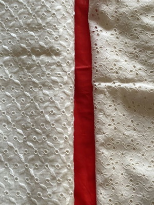 White lace fabric new, 2 pieces 60x90cm