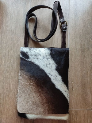 Cowhide messenger bag artisan handmade like new