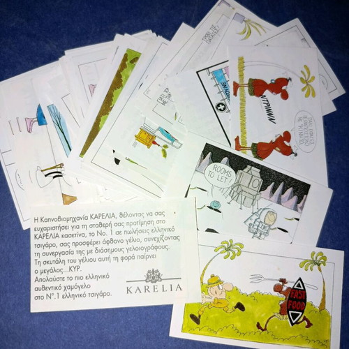 Lot of 47 Kyr caricature cards from Karelia packs like new