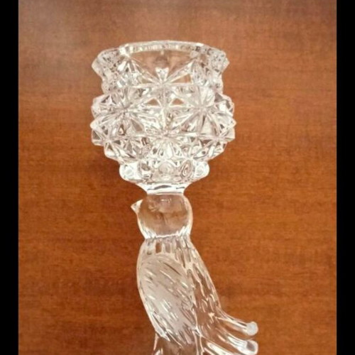 Hofbauer Byrdes Crystal Candlestick like new, 17cm