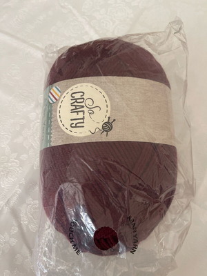Yarn new 400g approx 800m claret burgundy color