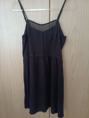 H&M Mini Black Dress with Sheer Top Size 36 Like New