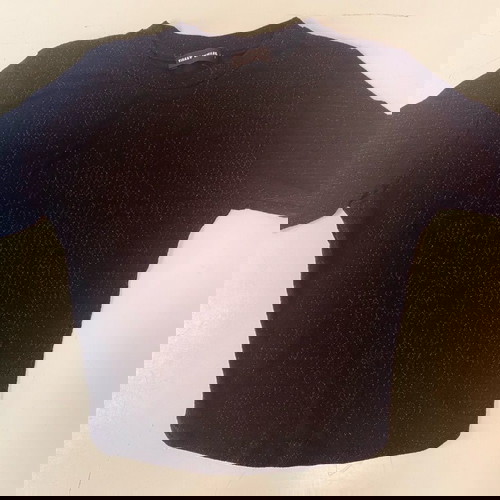 tally weijl woman's black sparkles top short sleeved size small