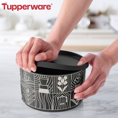 Tupperware round canister 1.4lt new with measuring spoon