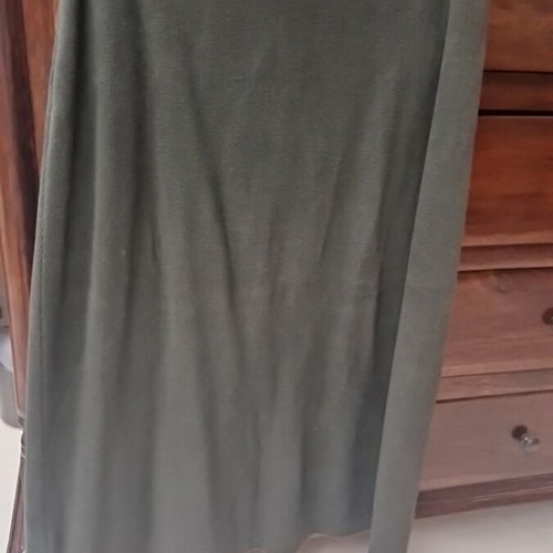 Massimo Dutti midi skirt khaki like new 100% cotton