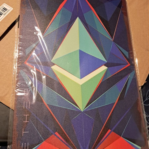 Ethereum decorative metal canvas like new, about 40 cm height