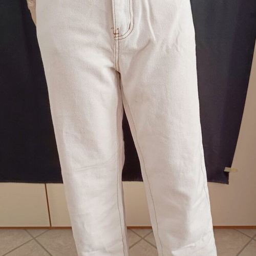 Shein white women's high-waisted wide jeans M like new