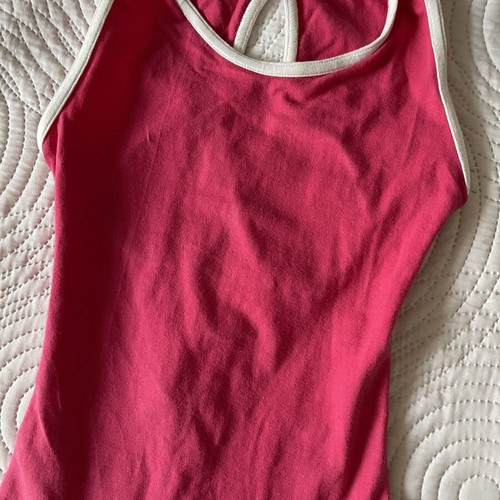 Children's 3/4 Cotton One-piece for Rhythmic Gymnastics, like new, red, size 116 cm