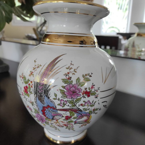 Handmade porcelain vase FEAX CERAMICS with 24K gold new