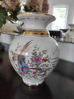 Handmade porcelain vase FEAX CERAMICS with 24K gold new
