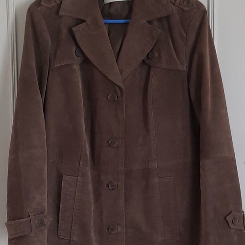 Ulla Popken Suede Leather Jacket like new, brown, size XL