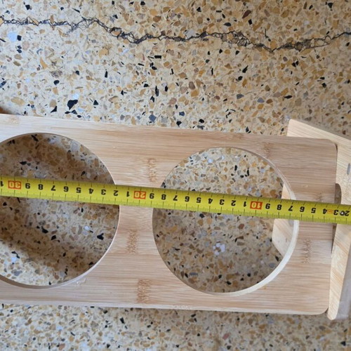 Adjustable dog bowl stand like new