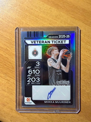 Panini Euroleague Contenders 2025-26 Mikka Muurinen Auto Optic καινούργιο