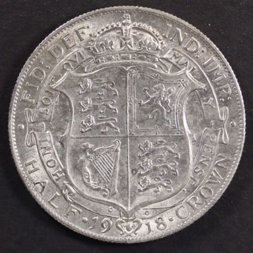 Half Crown 1918 United Kingdom silver 925, like new