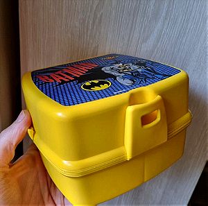 Batman warner bros lunch box δοχειο φαγητού ταπερ με μαχαιροπιρουνα  & χωρίσματα