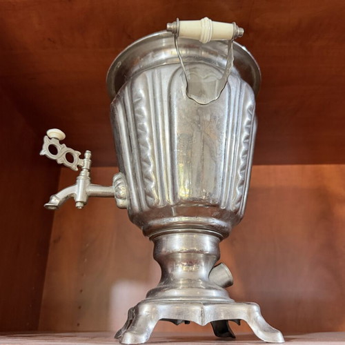 Vintage electric samovar metal decorative about 33–34 cm like new