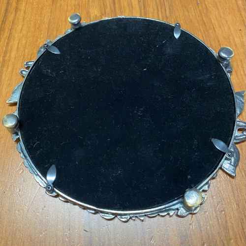 Metal small mirror used