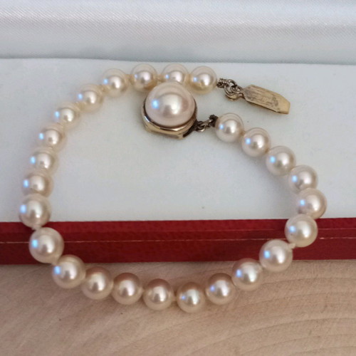 Majorica pearl bracelet 925 silver clasp used
