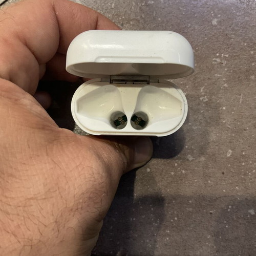 White case for wireless earbuds