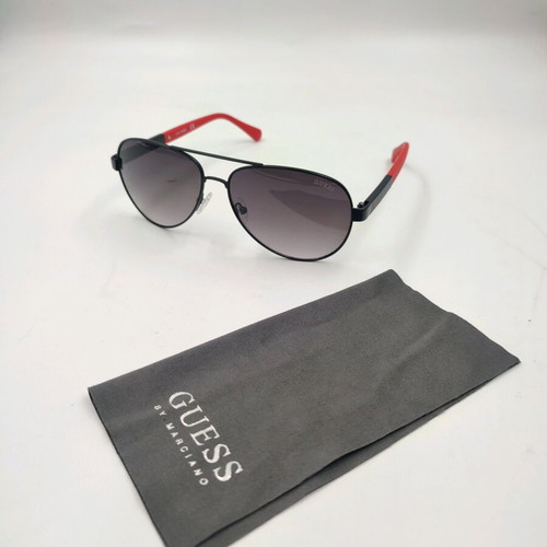 Guess Black Aviator Sunglasses with Red Case Guess GF0231 02A Aviator Pilot Sunglasses Black Metal Frame  main image 4